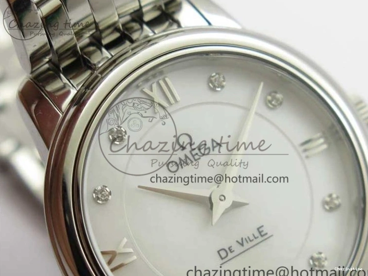 0425 De Ville Prestige Quartz 27.4 mm SS ZF 1:1 Best Edition White Dial on SS Bracelet Jap Quartz Practical 7905